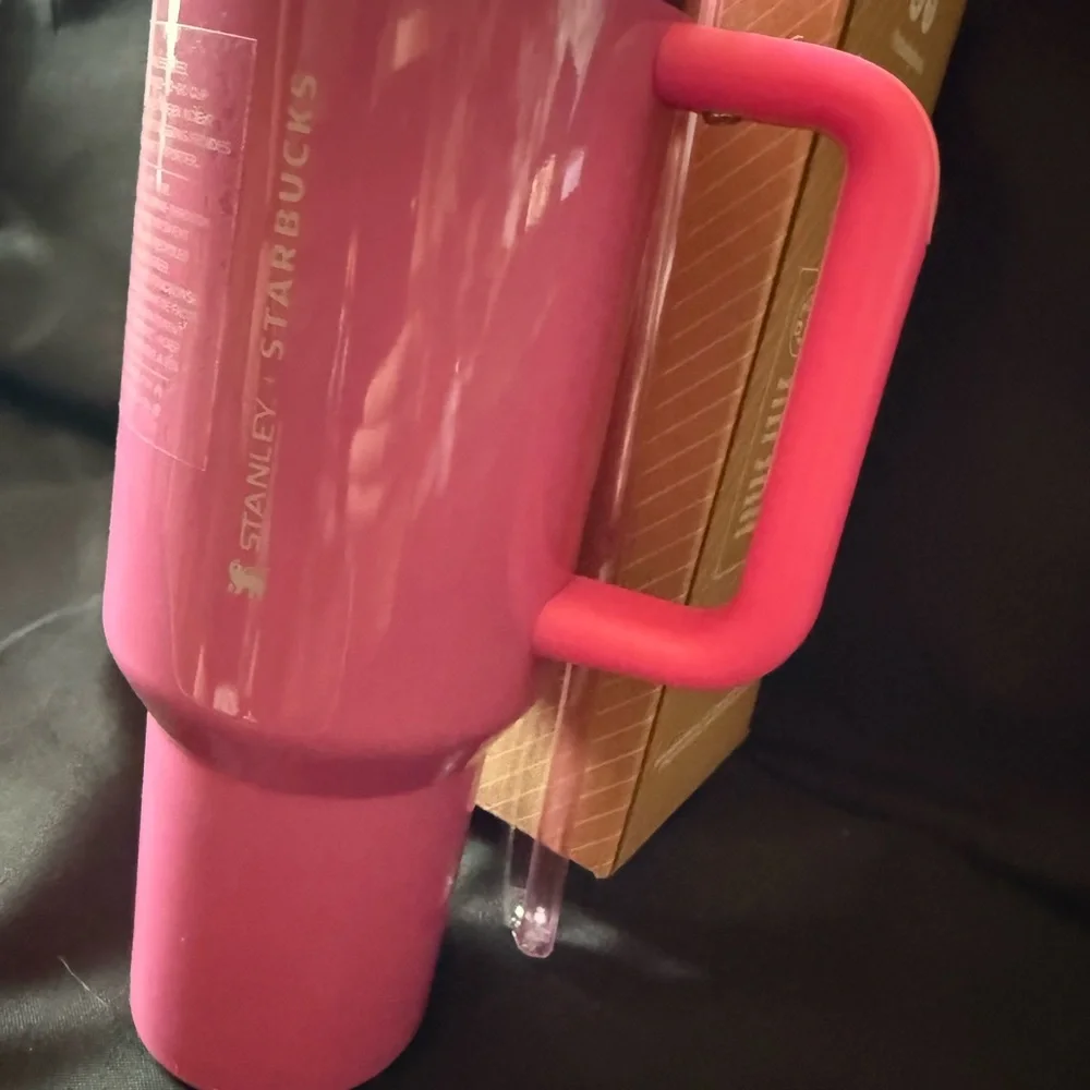 New 40oz Stanley Starbucks Edition Pink Insulated Travel Tumbler with Handle - Picture 4 of 8